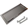 Fhuller Vaschetta Raccogligocce In ACCIAIO INOX 601X/90XP1 Incasso Mobili Scolapiatti Cucina Pensile Cucina 90 Interno 86,4 Misura Vaschetta cm Largh. 84 X Prof. 22,8 X Alt. 3 + 2 Staffe Ricambio