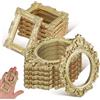 HOMSFOU 12 cornici vintage in resina sintetica retrò e rettangolari, mini cornici per gioielli, per telefoni fai da te, accessori fai da te