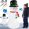 MONZANA® Pupazzo di Neve Gonfiabile XL 120cm Illuminazione LED Decorazione Natalizia Giardino Addobbi Interni Esterni