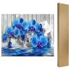 DCIDBEI 5D Diamond Painting Orchidea 40x30 cm Diamond Painting Immagini Adulti Bambini Cristallo Puzzle Strass Pittura con Numeri Orchidee Zen Punto Croce Ricamo Dipingere con i Diamanti Adulti
