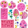 KULENAND Set di 8 stampi in silicone per torte, a forma di rosa, farfalla, margherita, foglia di rosa e mini fiori, per fondente, caramelle, cioccolato, argilla polimerica, sapone, progetti