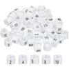 QUARKZMAN Segnataglie per Appendini Colorati Numero 1-50 Bianco 50Set