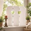 DRULINE 58 cm Paravento Decorazione per Finestra Legno Rialzo Farfalla Cuore Shabby Chic