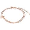 TOM TAILOR - Bracciale da Donna in Acciaio inox - Rosé - con Vetro - Ciondolo ad Ancora - TT-B0008