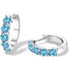 Dochais Orecchini a cerchio placcati in oro 14K con zirconi - Borchie ipoallergeniche in argento 925 per donne e uomini: regalo di tendenza