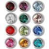 Studex Surgical Steel 4mm Regular Size Ear Piercing Earrings Studs 12 Pair Mixed Colors White Metal by
