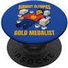 Burnout Coffee Work Office Stress Humor Burnout Medalist Divertente Caffè Lavoro Ufficio Stanco Stress Umorismo PopSockets PopGrip Adesivo