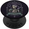 Emo Never Was a Phase Goth Skeleton Coffee Humor Forever Urlando All'interno PopSockets PopGrip Adesivo
