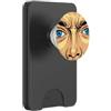 Art Pop Mobile Gallery Grafica a pois rossi con faccia da fumetto pop art retrò con occhi azzurri PopSockets PopWallet per MagSafe