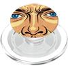 Art Pop Mobile Gallery Grafica a pois rossi con faccia da fumetto pop art retrò con occhi azzurri PopSockets PopGrip per MagSafe