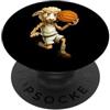 Basketball Animals Pecora di pallacanestro/giocatore di basket pecora PopSockets PopGrip Adesivo