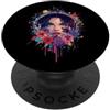 Colorful Girl Flowers Paint Brushes Donna Fioritura Fiori Spruzzi Floreale PopSockets PopGrip Adesivo