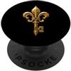 Club Fleur-De-Lys Emblema chiave Fleur-de-Lys con pergamene reali ornate PopSockets PopGrip Adesivo
