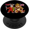 Engish UK British Angolan Roots Regno Unito bandiera britannica Angola inglese radici PopSockets PopGrip Adesivo