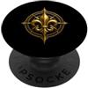 Club Fleur-De-Lys Ornato Fleur-De-Lis Compass Emblema Con Pergamena Regale PopSockets PopGrip Adesivo