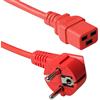 ACT Cavo di alimentazione ACT da C19 a spina CEE7/7 (angolato), 1,8 m, IEC 60320, cavo di alimentazione per UPS e server, rosso - AK5169