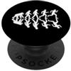 Minimalist Runner for Gym Dad Humorous Divertente evoluzione umana Speed Run Sarcastico PopSockets PopGrip Adesivo
