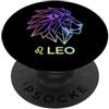 Leo Zodiac Star Sign Horoscope Leone Leone Segno zodiacale Geometrico Compleanno PopSockets PopGrip Adesivo