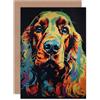 Artery8 Cocker Spaniel Pet Dog Lover Portrait for Him or Her Man Woman Birthday Thank You Congratulations Blank Art Greeting Card
