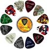 World Rhythm WR-208 Plettro per chitarra contenitore in latta e plettri per chitarra, 12 plettri per chitarra a calibro misto, 0,46 mm, 0,71 mm, 0,81 mm