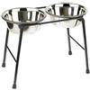 CLASSIC Caldex Doppio Alimentatore ad Alta Stand con Piatti, 300 mm / 2 x 1600 ml