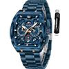 OLEVS Orologio al quarzo analogico minimalista da uomo in acciaio inossidabile impermeabile luminoso con data automatica