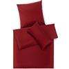 Blumtal Premium Mako Satin set di biancheria da letto in cotone 135 x 200 cm con federa 40 x 80 cm - Morbidissimo set copripiumino con elegante lucentezza e cerniere dello stesso colore, Aurora Red - Rosso