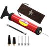 TONUNI Pompa ad aria portatile, kit di gonfiaggio con ago, ugello, tubo di prolunga per calcio, pallacanestro, pallavolo, pallanuoto, rugby, sport, palloncino, nuoto, gonfiabili (Arancione PRO)