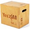 Yes4All Scatola Plyo 3 in 1 in legno antiscivolo, scatola pliometrica per palestra a casa e allenamento all'aperto, 40,6 x 35,6 30,5 cm, Wood Basic