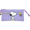 CYPBRANDS Marchi CyP-Snoopy, astuccio, astuccio, materiale scolastico, scuola materna, onde luminose, colore blu, prodotto ufficiale