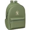 safta EL OCA BASICS VERDE - Zaino per laptop da 15,6 e USB, ideale per giovani di diverse età, tessuto riciclato, comodo e versatile, qualità e resistenza, 31 x 18 x 44 cm