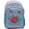 Toy Bags Zaino scolastico Cinnamoroll, doppio scomparto, con accessori fresite, adattabile a carrello, schienale imbottito, scomparto porta laptop, 44 x 30 x 20 cm