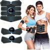 HENESE EMS Elettrostimolatore Muscolare,Elettrostimolatore per Addominali，ABS Addominale Tonificante Cintura,Allenatore Addominale per la Stimolazione Mirata dei Muscoli Addominali (black)