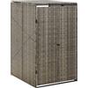 vidaXL Containerberging enkel 70x80x117 cm poly rattan grijs