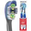 Colgate Spazzolino elettrico a batteria a vibrazione 360 con setole medie, alimentato da tecnologia Sonic, confezione da 2, include 1 batteria AAA