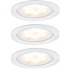 Paulmann Set di faretti da incasso per mobili a LED Paulmann Micro Line 3x4,5 W 2700 K, Bianco