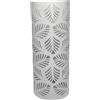 DRW Portaombrelli Rotondo in Metallo Traforato Bianco, 5 x 49 cm, 15,5x49cm