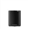 Brabantia Pattumiera a pedale Bo 12L (Matt Black), Pattumiera con pedale e coperchio a chiusura soft, Secchio spazzatura facile da pulire con secchio interno rimovibile e sacchetti PerfectFit inclusi