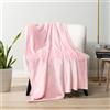 PAVILIA Coperta in pile rosa chiaro per divano, in morbida flanella pelosa, per divano, coperta di lusso in microfibra, coperta decorativa per la casa, 50 x 60 cm