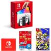 Splatoon 3 Switch Console Modello OLED Joy-Con L/R Bianco OLED Pellicola Prot...