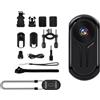 LVYXON Action camera indossabile 1080P con schermo, compatta, 10 x 10 x 3 cm, per mini cam, per sport in moto e avventure all'aria aperta, include accessori (nero)