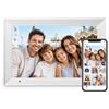 AEEZO Cornice portafoto digitale da 32 GB, 10,1 pollici, Wi-Fi, con rotazione automatica, facile condivisione istantanea di foto e video tramite AiMOR