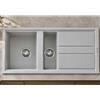 Elleci Lavello cucina 100x51 cm 1 vasca e mezza da incasso in Keratek Grigio Cloud | Elleci Best 475 LKB47588