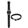 Auriol Orologio al Quarzo con Bracciale Coordinato Nero Impermeabile 5 Bar