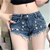 # 👖✨ Mini Pantaloncini Jeans Donna Y2K Vita Bassa Skinny Rivetti Sexy Blu