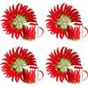 TAITU SET DI 4 TAZZE CAFFÈ CON PIATTINO RED PEPPER, 12-11-91