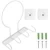 Cabilock Supporto da Basket da Parete in Nano Bianco con Ganci Espositore Multiuso per Palloni da Calcio e Basket Organizer per Uso Domestico e Negozi Design Semplice e Resistente