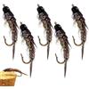 Generic Esche Artificiali Da Pesca In Acqua Dolce Kit 5 Esche Finta Mosca Design