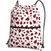 YYHWHJDE Zaino con cerniera e coulisse con stampa coccinella - Borsa da palestra leggera impermeabile per viaggi, yoga e avventure quotidiane
