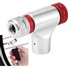 Generic Bikes Gonfiatore per pneumatici in lega di alluminio 4,8 x 3,2 cm, con pompa portatile per bicicletta e valvola, compatta per riparazione equitazione all'aperto